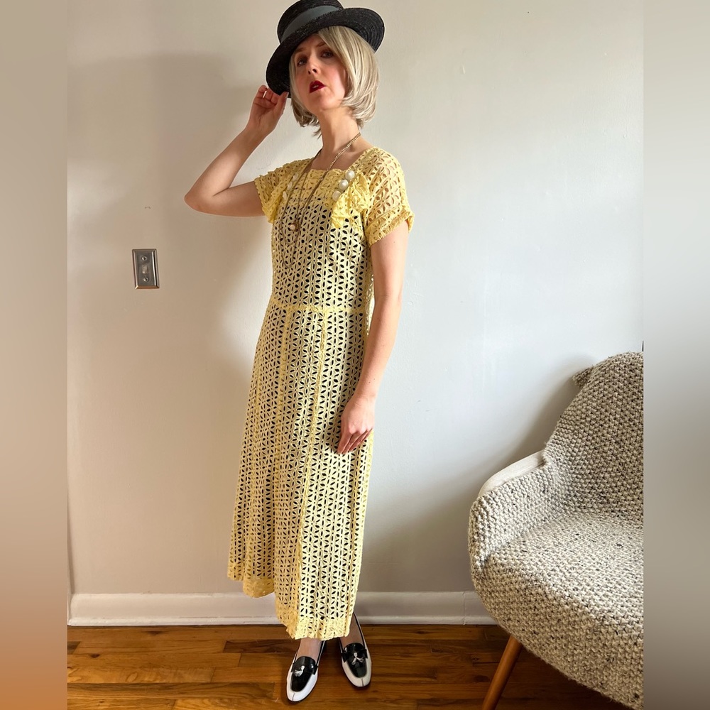 Authentic 1930s Cotton Day Dress - Picture 4 of 10